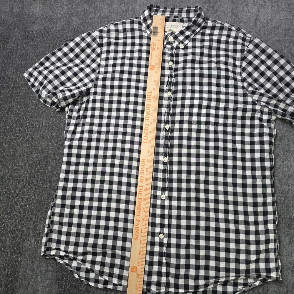 Denim & Supply Ralph Lauren Button Down Shirt Mens XL Thin Lightweight Black‎ - Picture 4 of 10